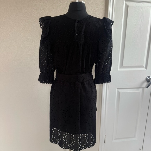 Emerson Fry Elsa Dress Black Eyelet Size Small - Picture 6 of 10